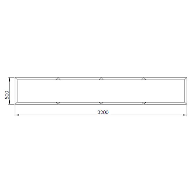 Jardinera de acero con tratamiento electrostático Texas xxl 320 x 50 cm