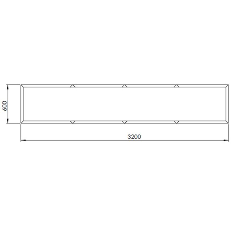 Jardinera de acero corten Texas xxl 320 x 60 cm