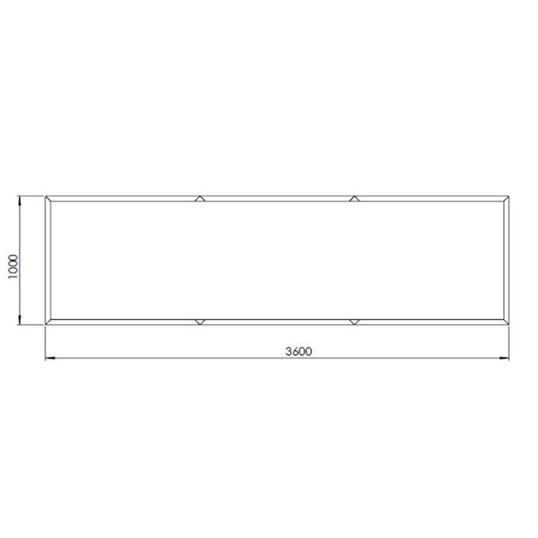 Jardinera de acero corten Texas xxl 360 x 100 cm