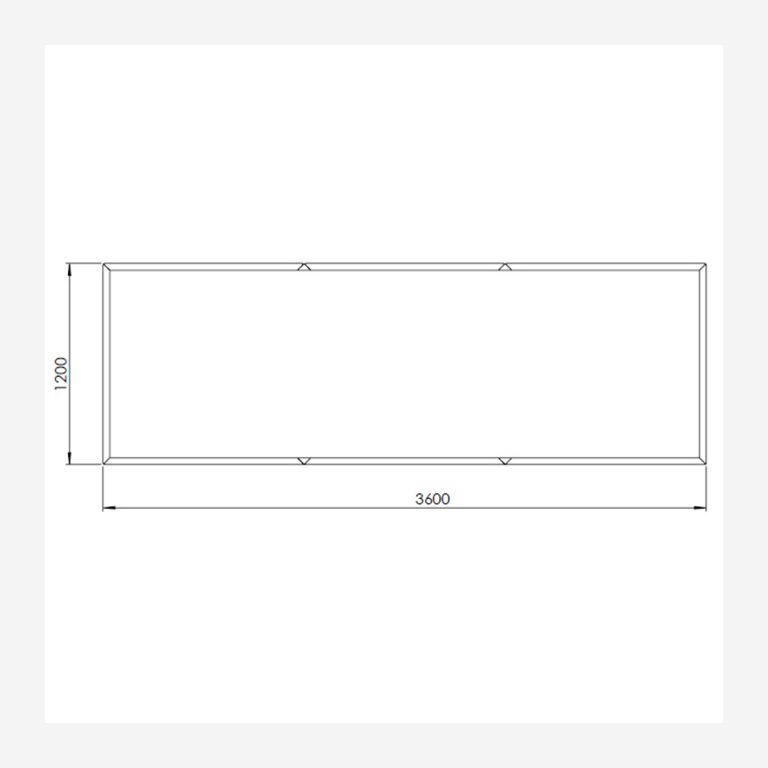 Jardinera de acero con tratamiento electrostático Texas xxl 360 x 120 cm