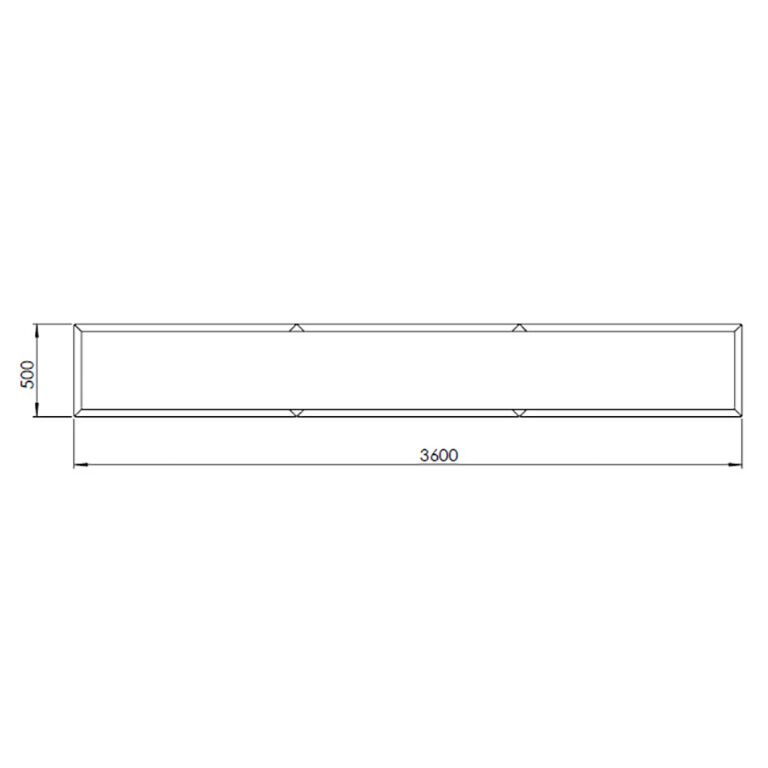 Jardinera de acero corten Texas xxl 360 x 50 cm