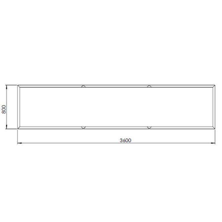 Jardinera de acero con tratamiento electrostático Texas xxl 360 x 80 cm