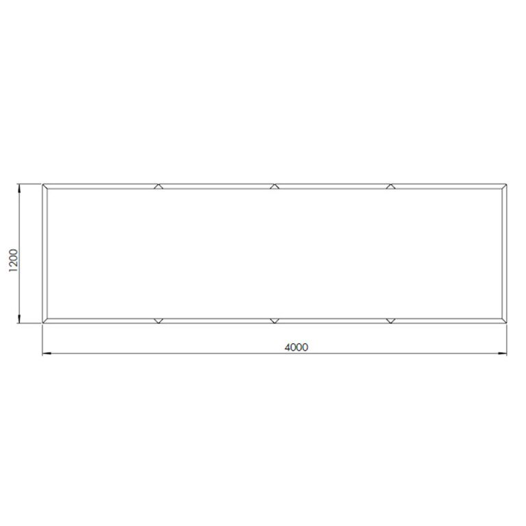 Jardinera de acero corten Texas xxl 400 x 120 cm