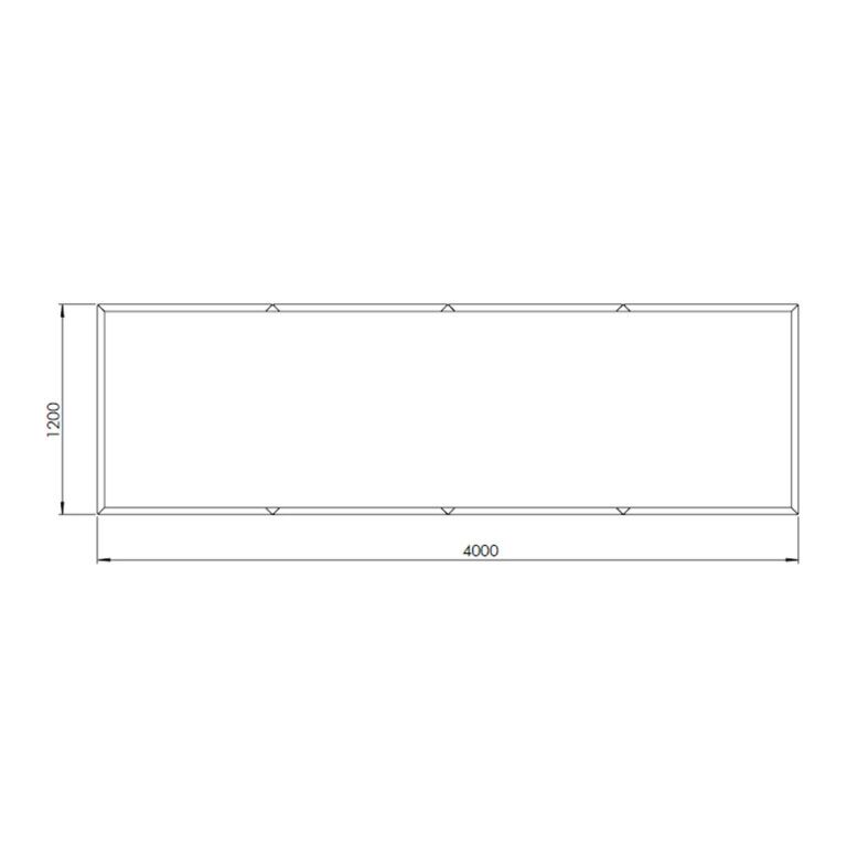 Jardinera de acero con tratamiento electrostático Texas xxl 400 x 120 cm