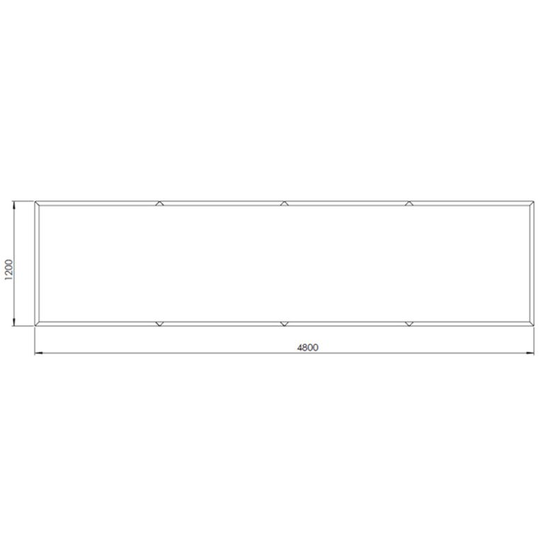 Jardinera de acero con tratamiento electrostático Texas xxl 480 x 120 cm