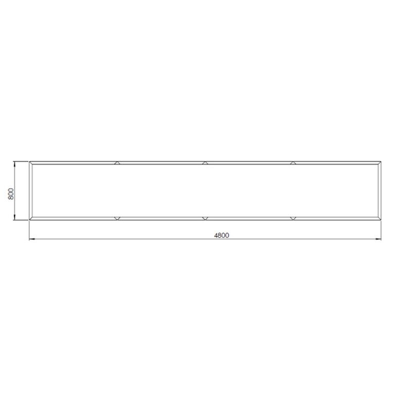 Jardinera de acero corten Texas xxl 480 x 80 cm