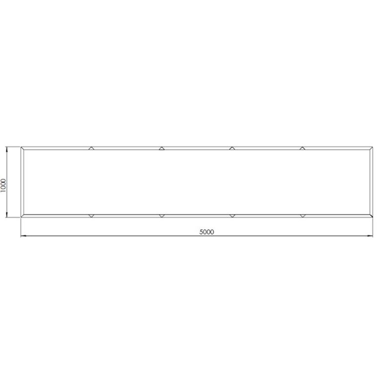 Jardinera de acero con tratamiento electrostático Texas xxl 500 x 100 cm