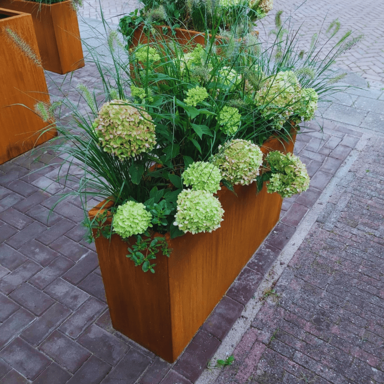 Jardinera de acero corten Texas 300x1000