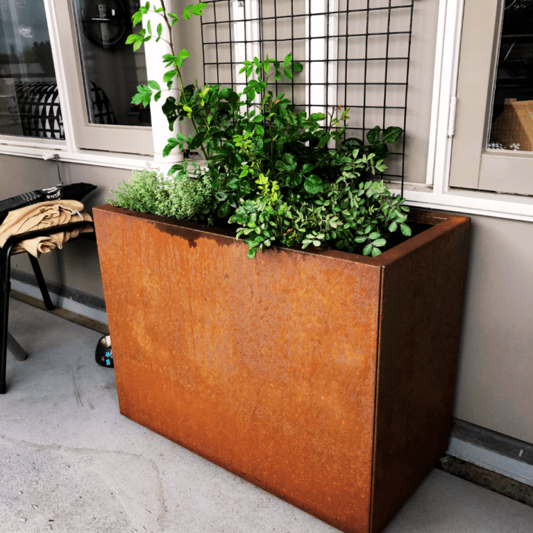 Jardinera de acero corten Texas 400x800