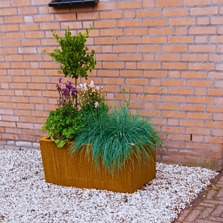 Jardinera de acero corten Texas 500x800
