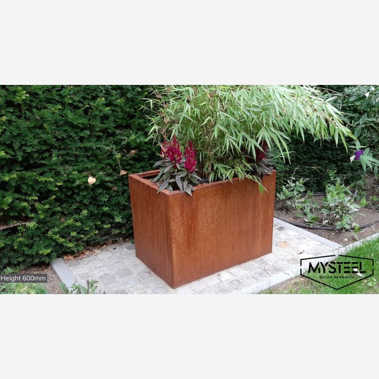 Jardinera de acero corten Texas 500x800