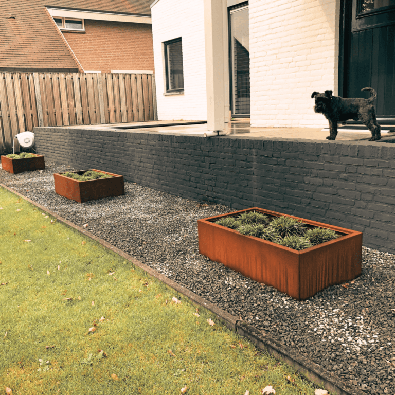 Jardinera de acero corten Texas 600x1000