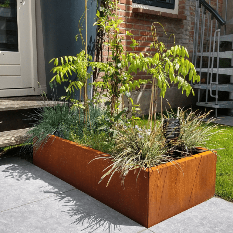 Jardinera de acero corten Texas 600x1200