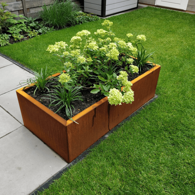 Jardinera de acero corten Texas 600x1200