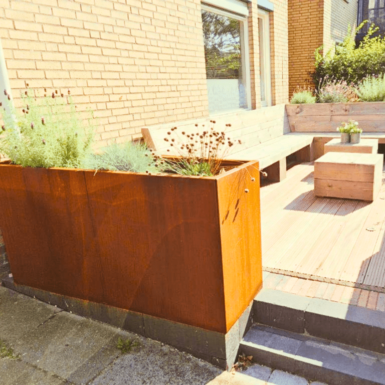 Jardinera de acero corten Texas xxl 1600x500