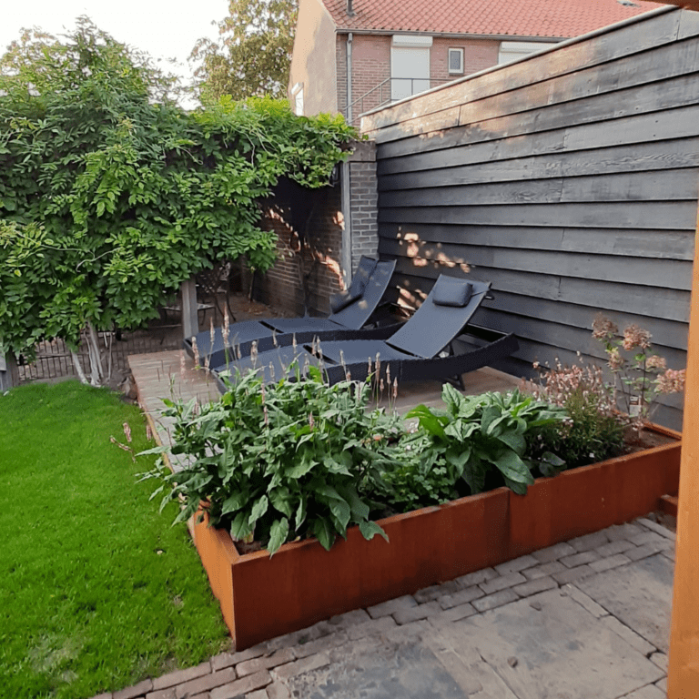 Jardinera de acero corten Texas xxl 2400x800