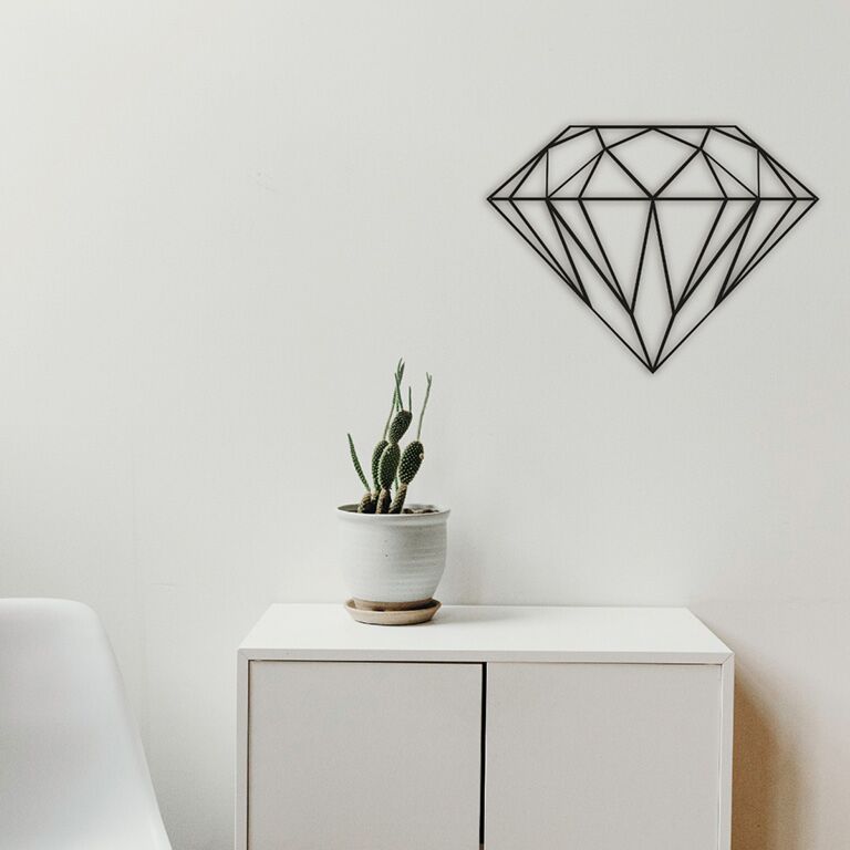 Decoración metálica de pared Diamante *EXISTENCIAS LIMITADAS
