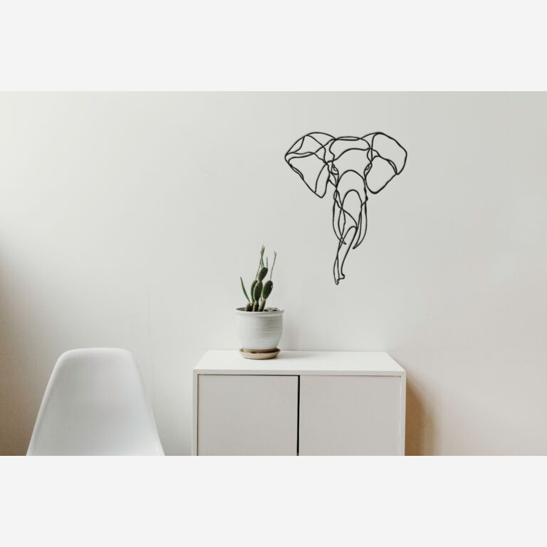 Decoración metálica de pared Elephant 1.0