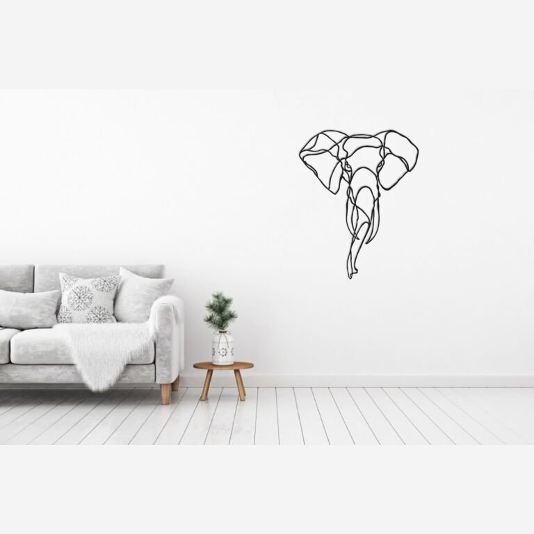 Decoración metálica de pared Elephant 1.0