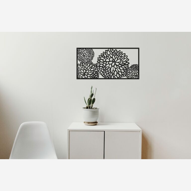 Decoración metálica de pared Flor 2.0
