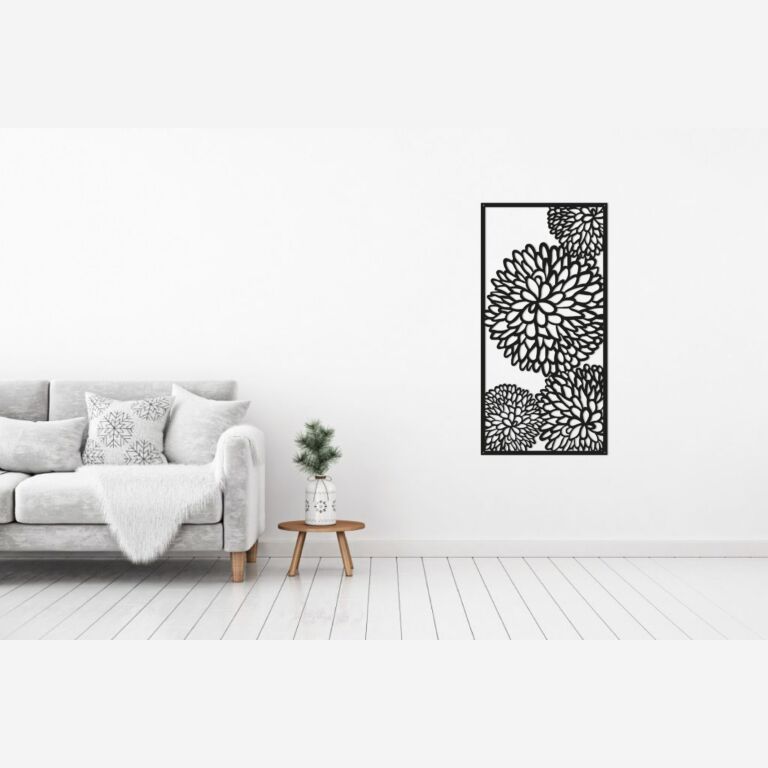 Decoración metálica de pared Flor 2.0