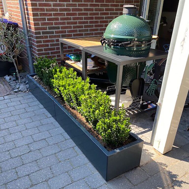 Jardinera de acero con tratamiento electrostático Texas xxl 2400x400
