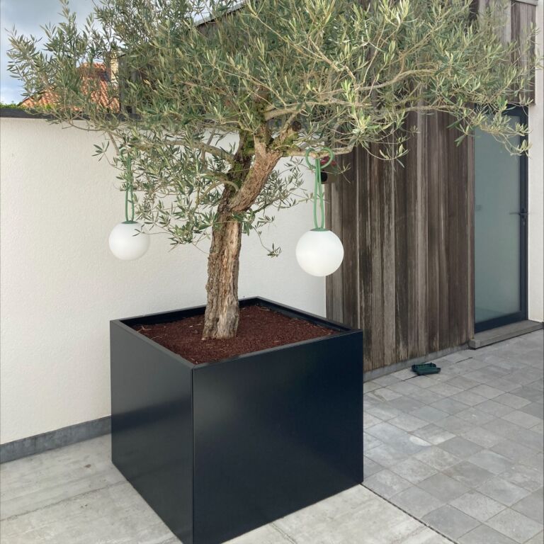 Jardinera de acero con tratamiento electrostático Miami 1000x1000