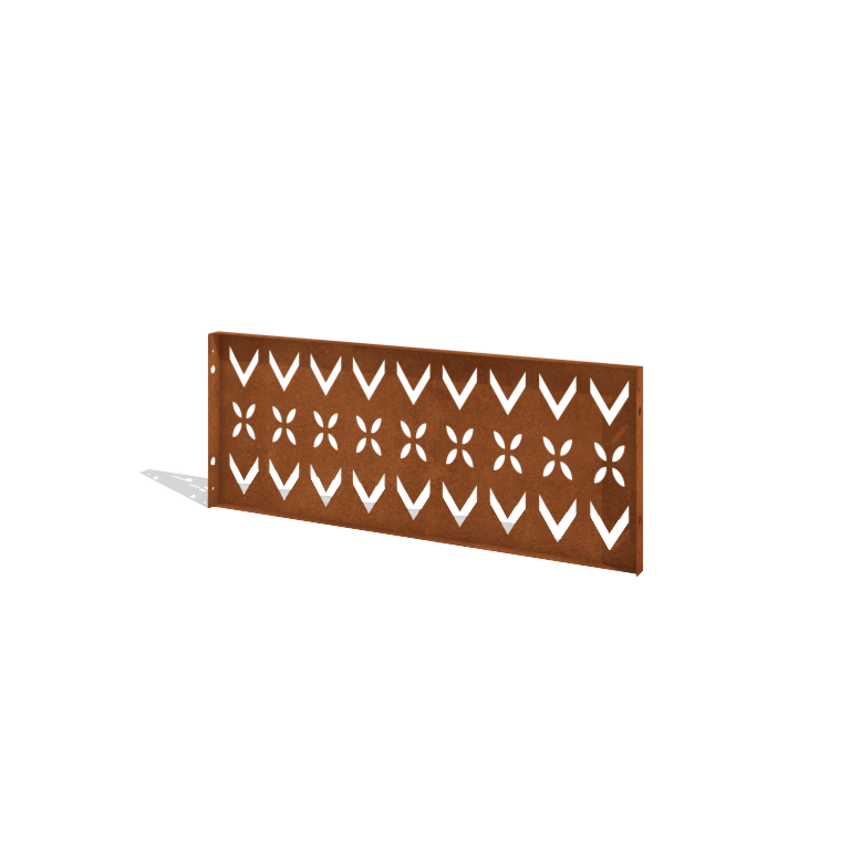 Valla de acero corten H panel V 120 x 47,5 cm