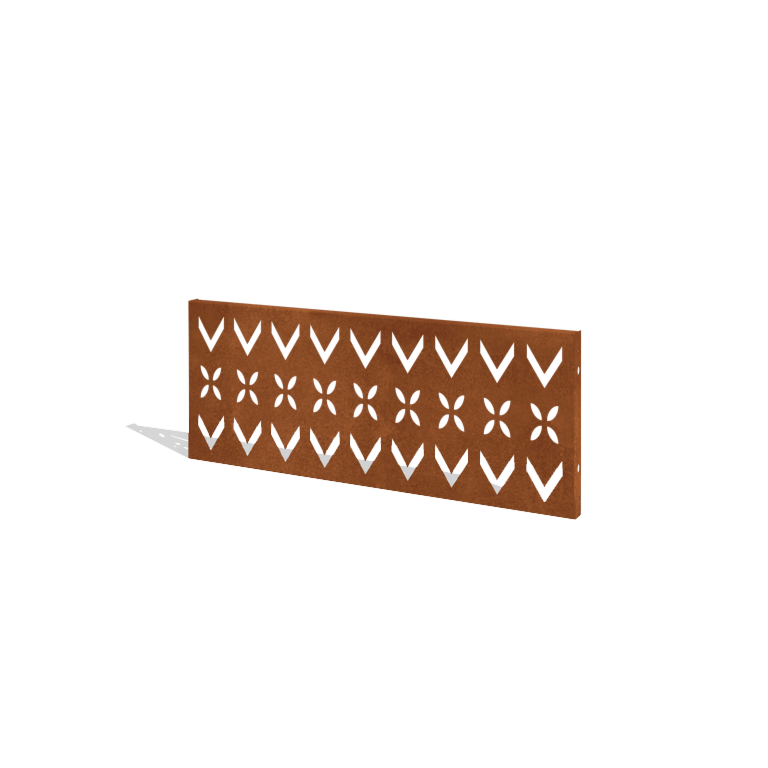 Valla de acero corten H panel V 120 x 47,5 cm
