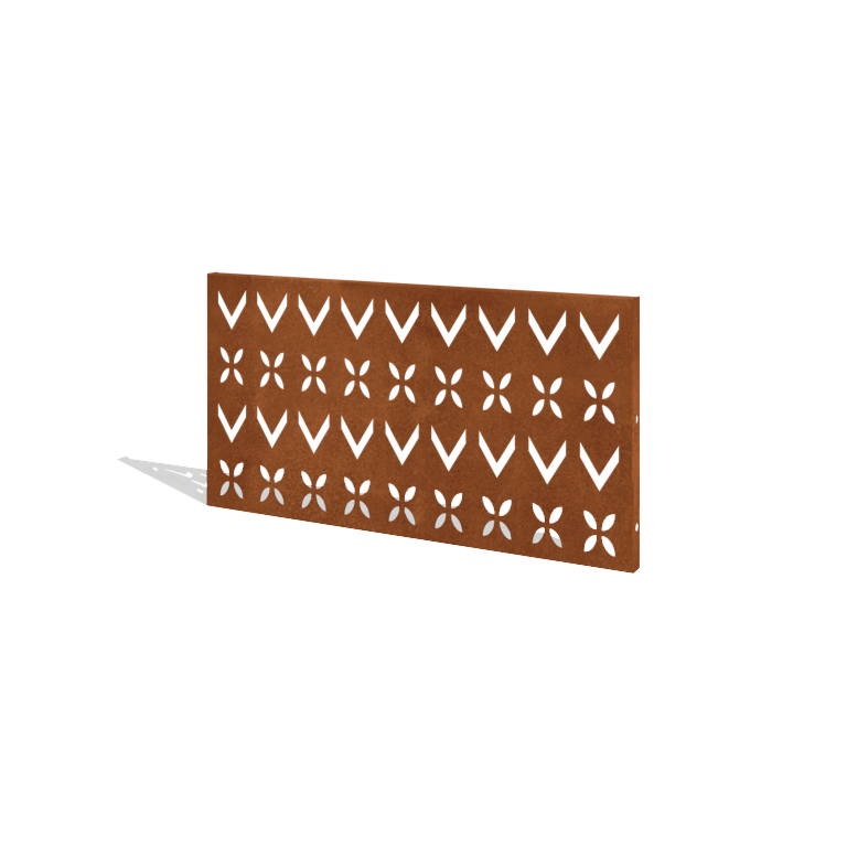 Valla de acero corten H panel V 120 x 63,3 cm