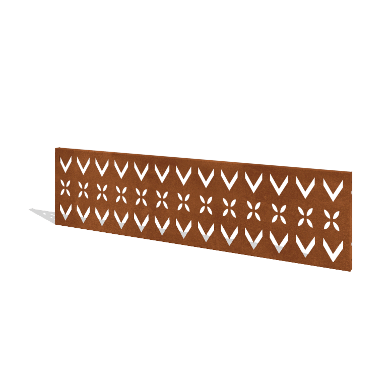 Valla de acero corten H panel V 180 x 47,5 cm