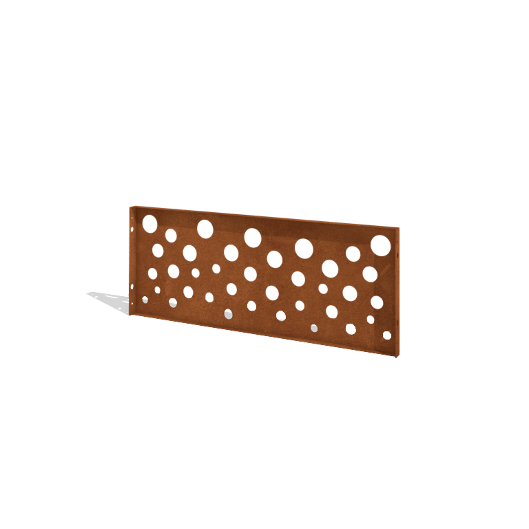Valla de acero corten H panel B 120 x 47,5 cm