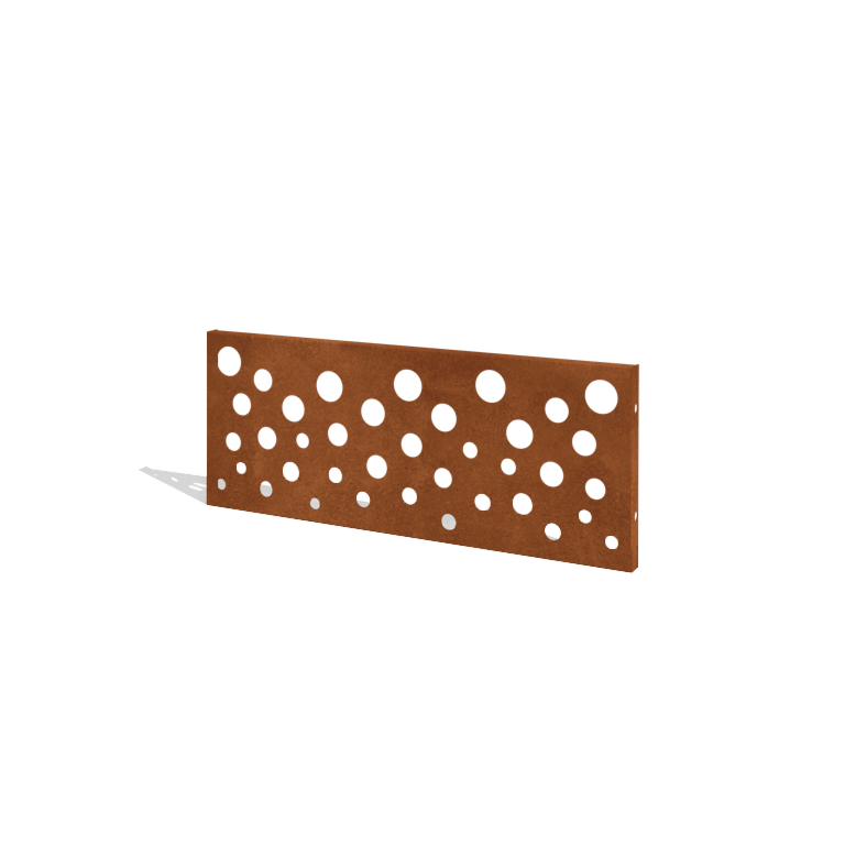 Valla de acero corten H panel B 120 x 47,5 cm