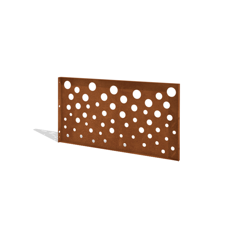Valla de acero corten H panel B 120 x 63,3 cm