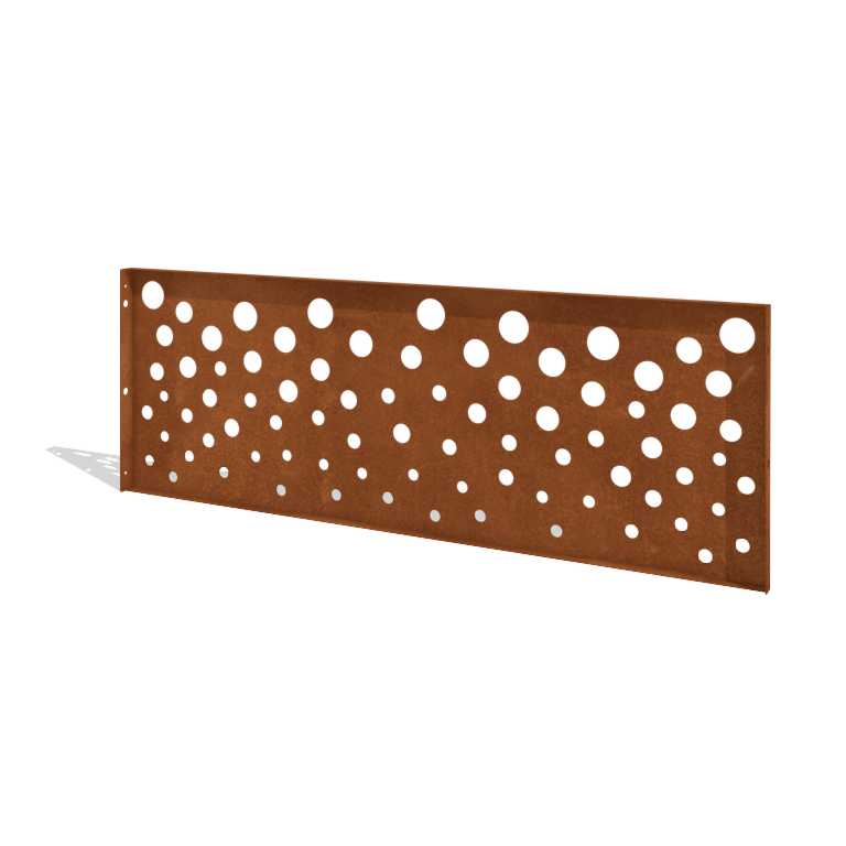 Valla de acero corten H panel B 180 x 63,3 cm