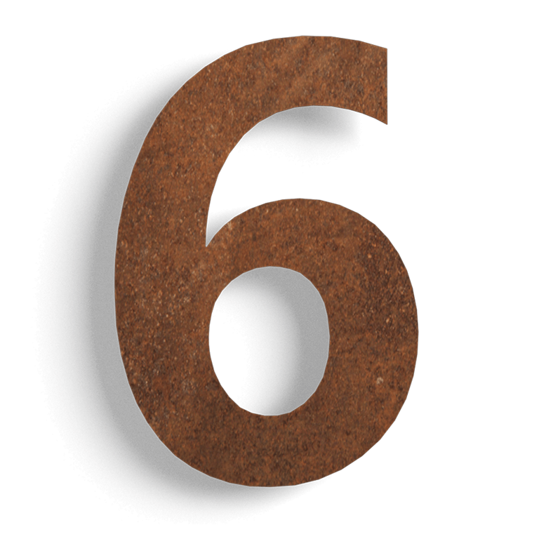 Número de vivienda de acero corten 6 - 15 cm