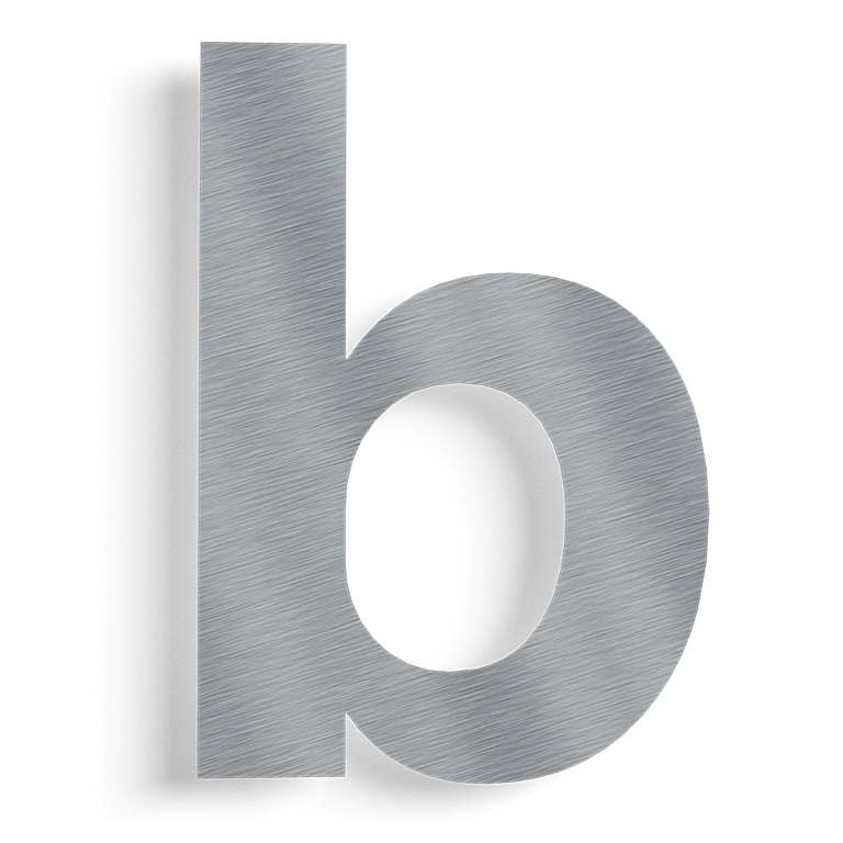 Número de vivienda de acero inoxidable b – 43,1 cm