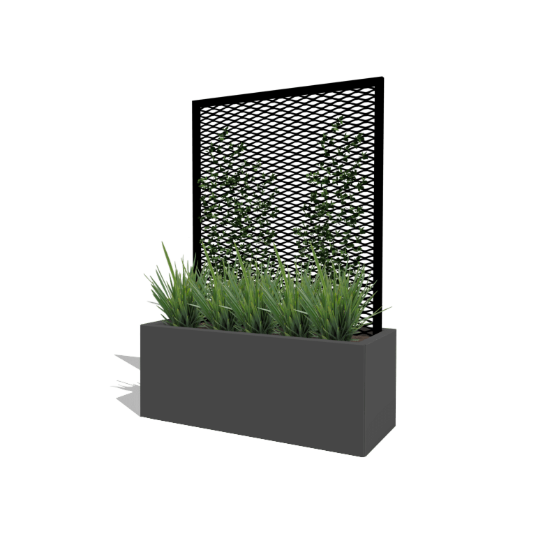 Jardinera trepadora negra 100 x 50 cm