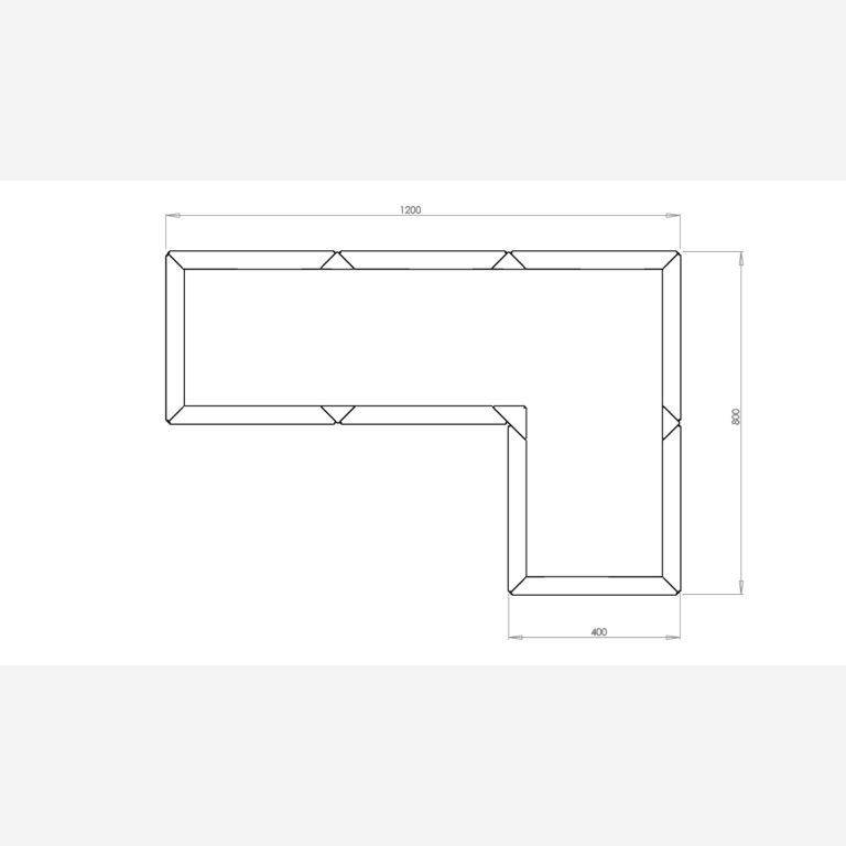 Jardinera de acero galvanizado Kansas 400