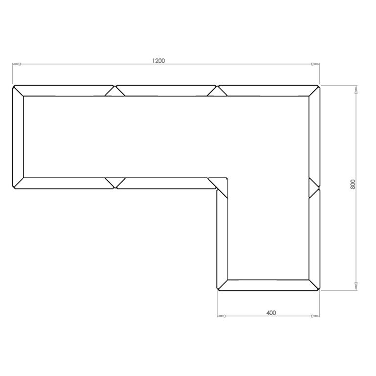 Jardinera de acero con tratamiento electrostático Kansas 40