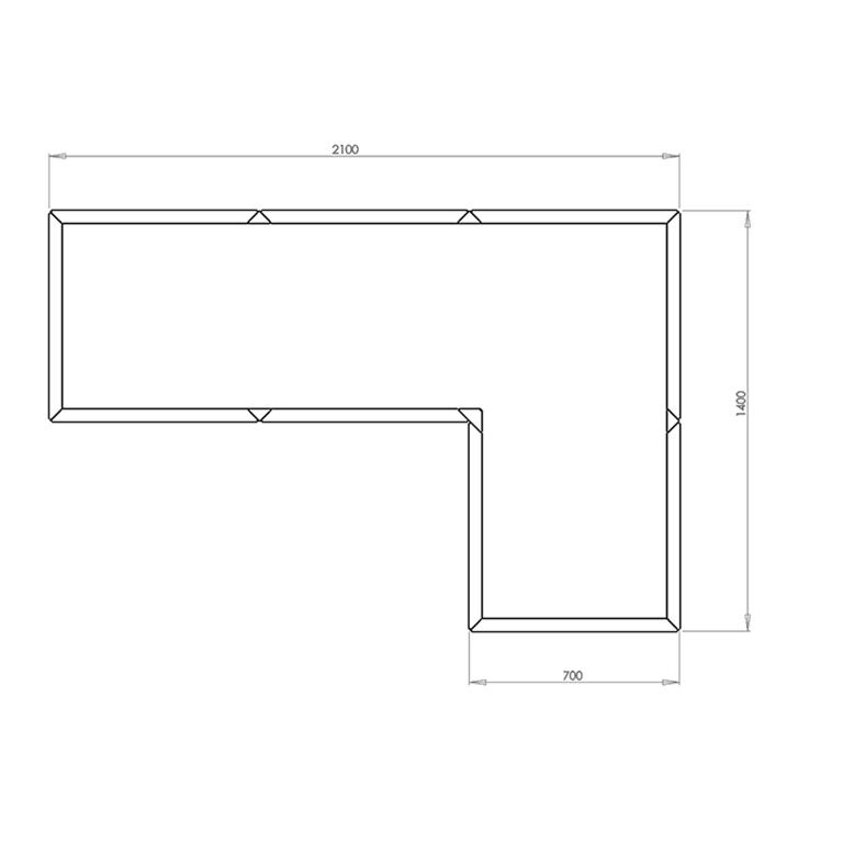 Jardinera de acero con tratamiento electrostático Kansas 70