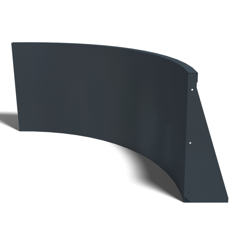 Muro de contención de acero con recubrimiento de polvo curva interior 1000x1000 mm (altura 600 mm)