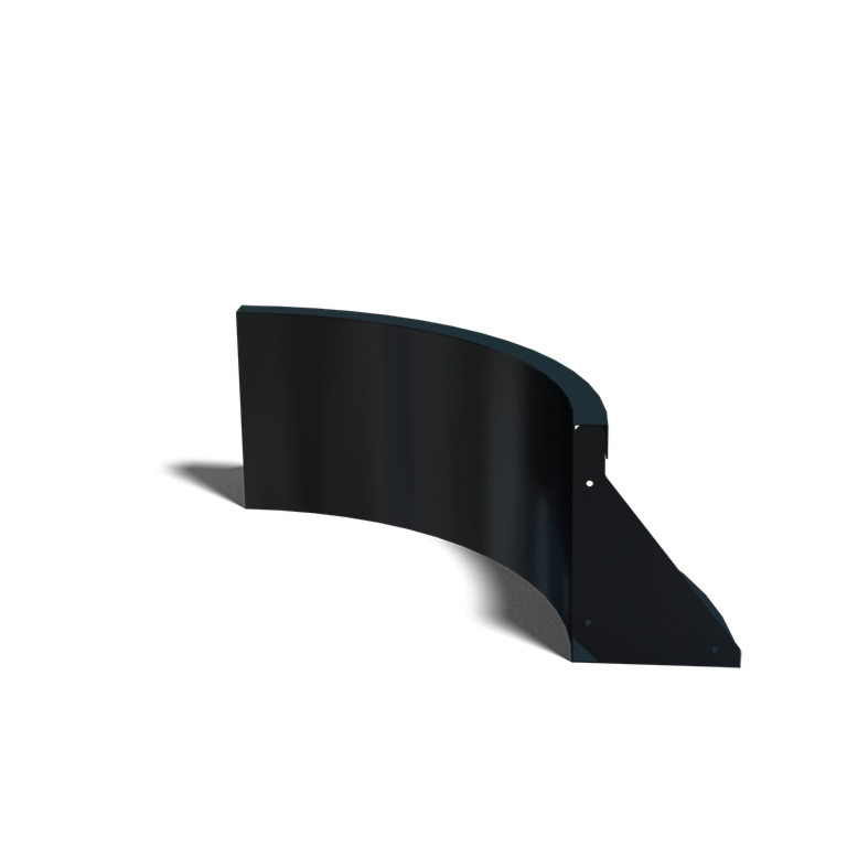 Curva interior de acero con recubrimiento de polvo 500x500mm (altura 300mm)