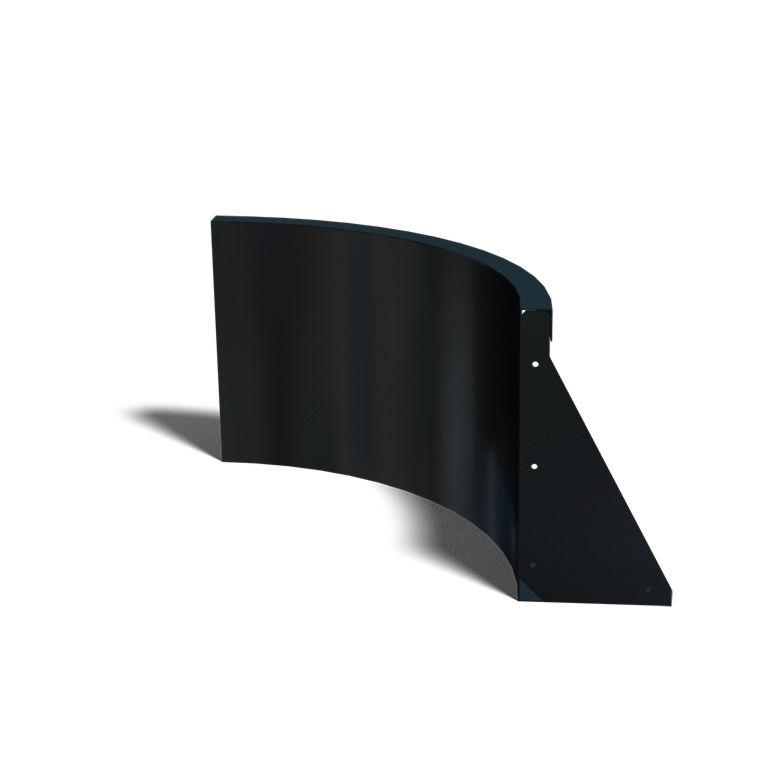 Curva interior de acero con recubrimiento de polvo 50 x 50 cm (altura 40 cm)