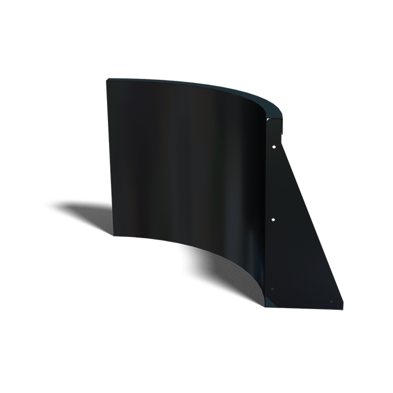 Curva interior de acero con recubrimiento de polvo 50 x 50 cm (altura 50 cm)