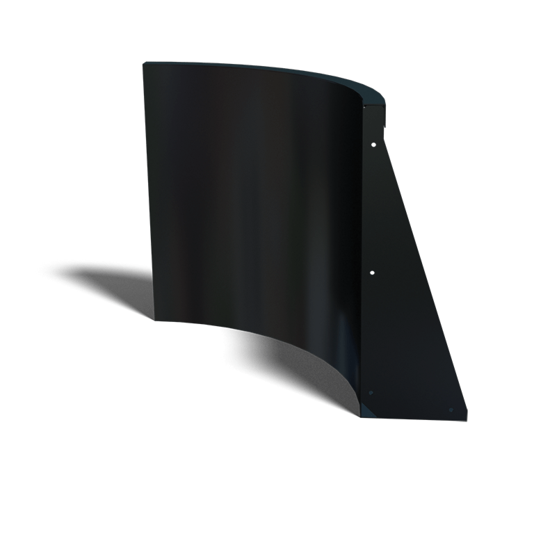 Curva interior de acero con recubrimiento de polvo 50 x 50 cm (altura 60 cm)