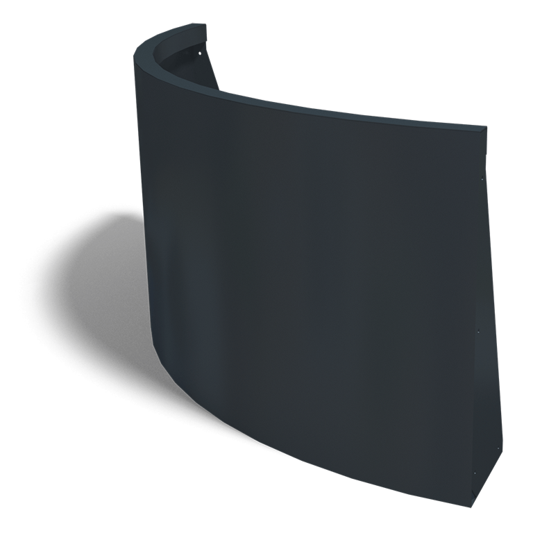 Muro de contención de acero con recubrimiento de polvo curva exterior 100 x 100 cm (altura 60 cm)