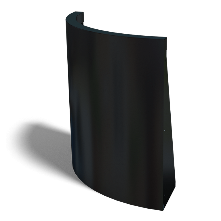Muro de contención de acero con recubrimiento de polvo curva exterior 50 x 50 cm (altura 60 cm)