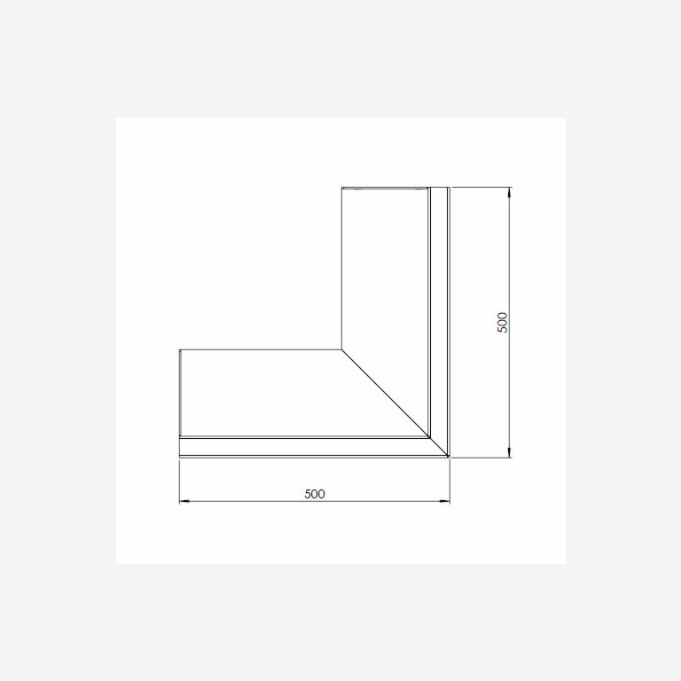 Esquina exterior del muro de contención de acero con recubrimiento de polvo 50 x 50 cm (altura 30 cm)