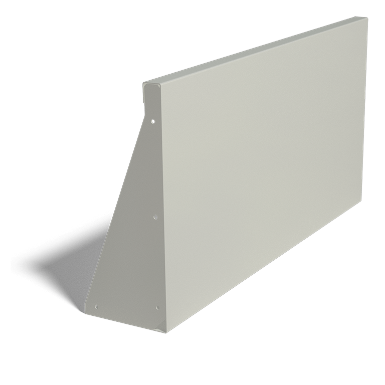 Muro de contención de acero con recubrimiento de polvo recto 100 cm (altura 50 cm)